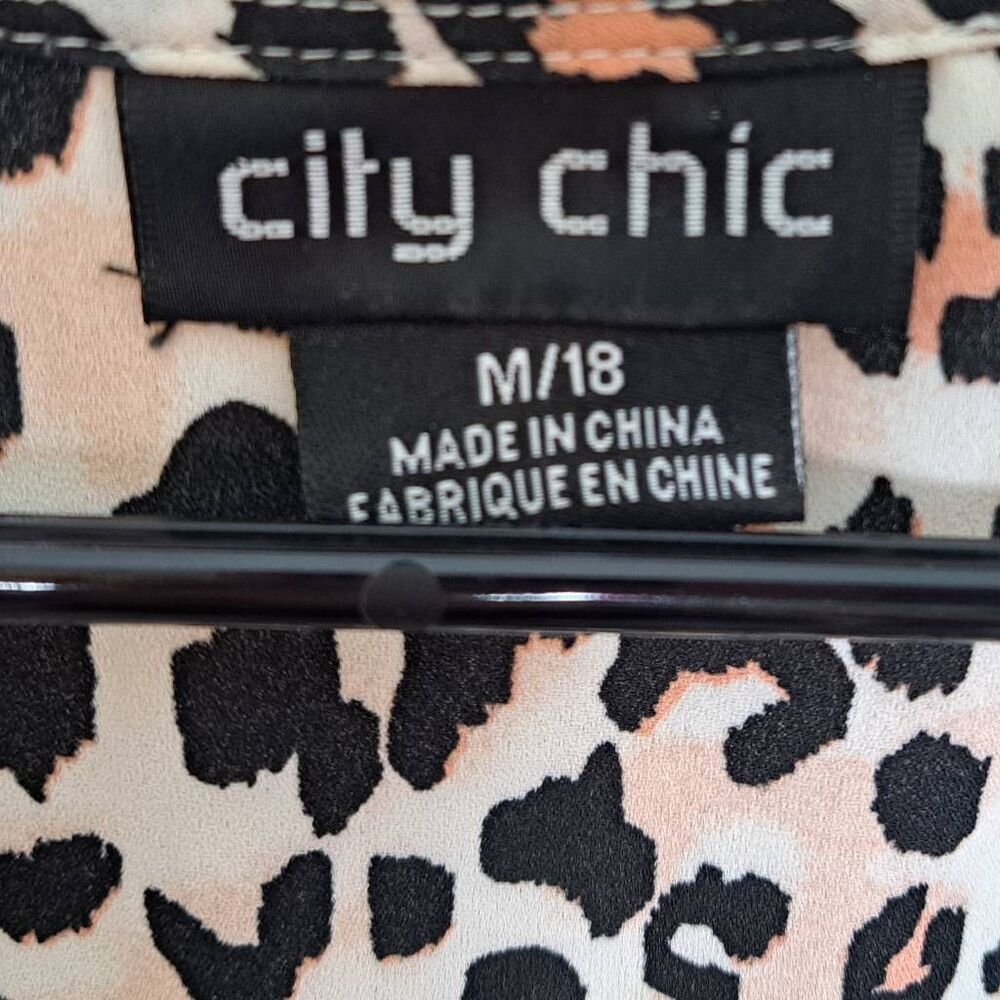 City Chic Women's Plus Size Prowess Swish Dress in Animal Print size 18